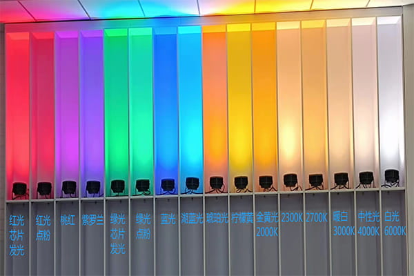Comparison of different color temperatures for outdoor lighting